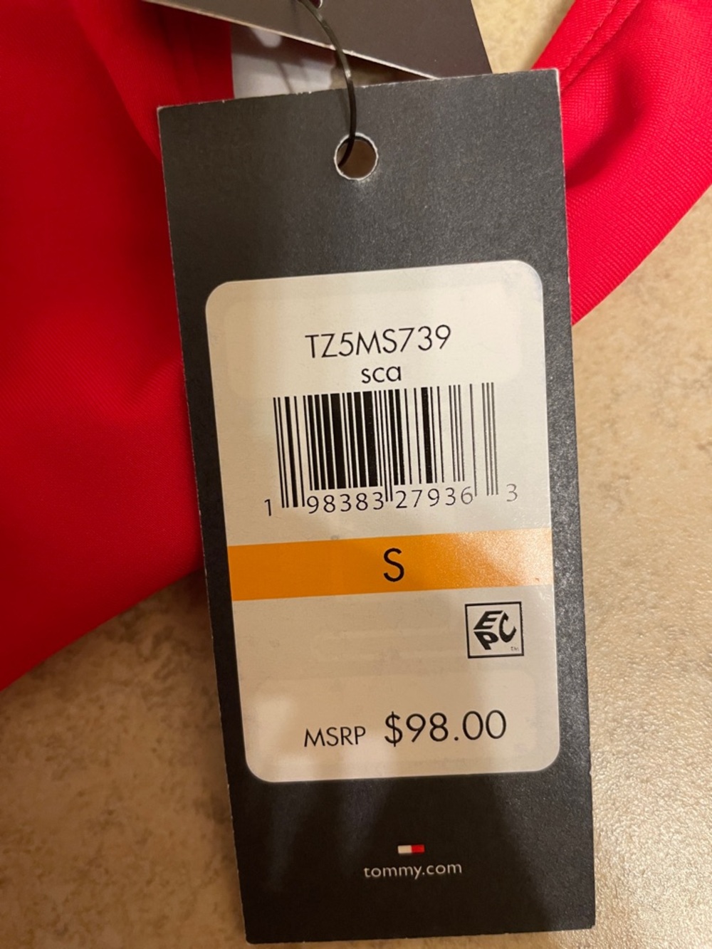 Tommy Hilfiger Red One Piece Swimsuit Zip Front NWT Small - Picture 7 of 7